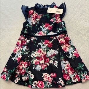 Janie and Jack Pink and Red Pleated Sundress